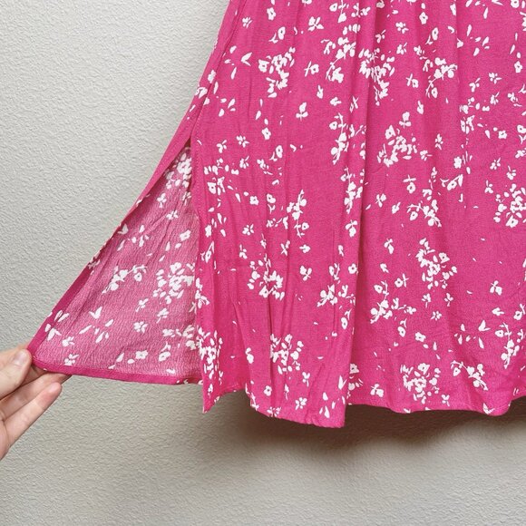 Seraphine Women's 8 Raspberry Sanna Maternity Nursing Midi Dress Viscose Floral - Picture 11 of 16